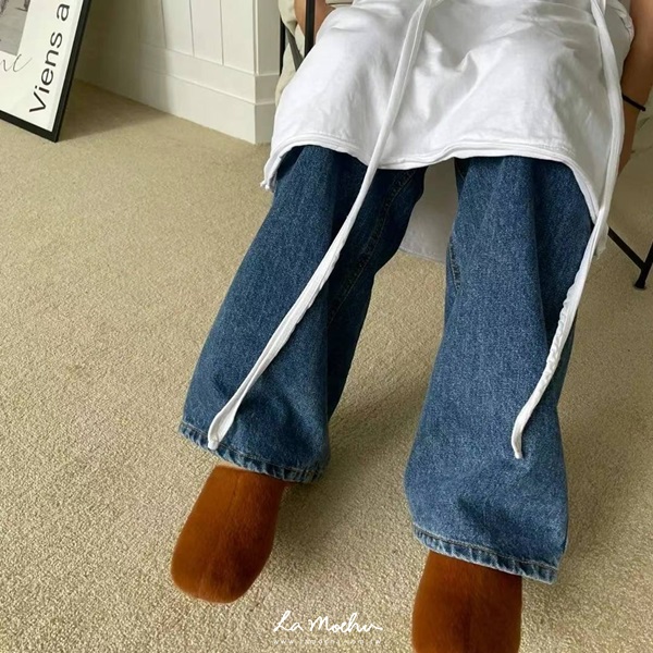 低跟羔毛穆勒拖鞋(偏小半號)